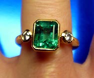 emerald ring with diamonds