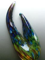 Blown Glass Blue/Yellow Lobster Claw