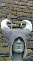 felted hat with Viking horns